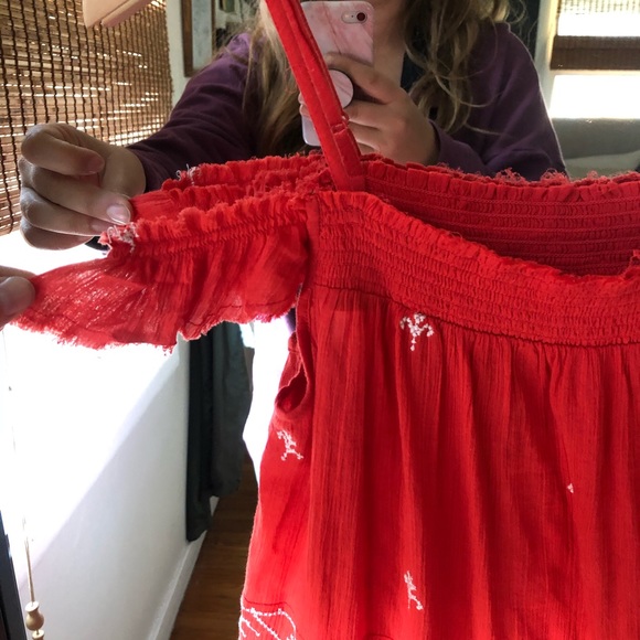 NWT Free People Red Slip Dress - Picture 4 of 6